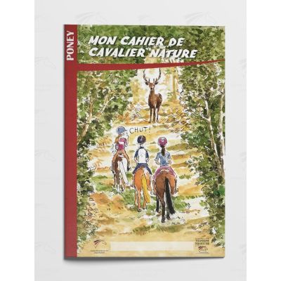 Cahier de cavalier nature poney