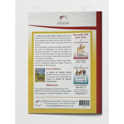 Cahier de cavalier nature poney